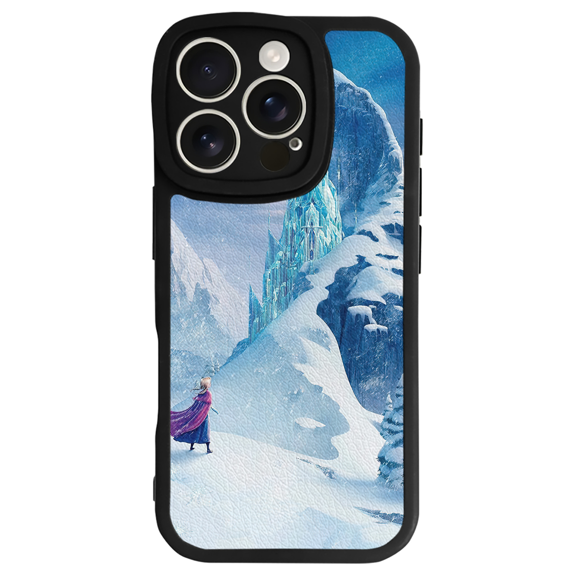 （画像用） アナと雪の女王 アンナ エルサ Frozen Anna Elsa 【iPhone 16シリーズ対応】シリコンスマホケース（レザー調） 材質：シリコン